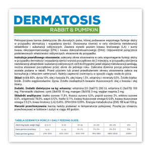 VETEXPERT Dermatosis Rabbit and Pumpkin mokra karma weterynaryjna dla psów 400g (puszka)