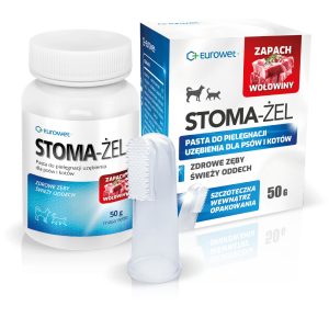 EUROWET stoma-żel mięsny wołowina 50g + szczoteczka