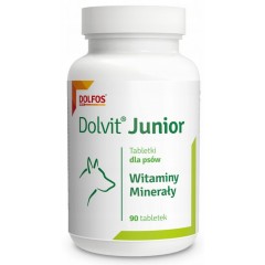 DOLFOS Junior - witaminowo-mineralny suplement diety dla szczeniąt i młodych psów - 90 tabletek mini PROMO Krótki termin