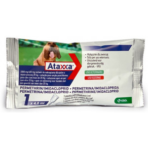 KRKA ATAXXA Roztwór do nakrapiania dla psów 25 - 40 kg (4 ml) - 1 pipeta