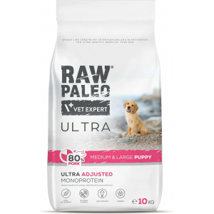 RAW PALEO ULTRA PORK PUPPY MEDIUM/LARGE - sucha karma z wieprzowiną dla szczeniąt ras średnich i dużych