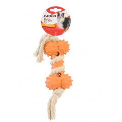 CAMON Dog Toy Rubber Kość z Lina 14cm