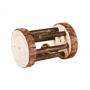 TRIXIE Drewniana rolka do zabawy z dzwonkiem