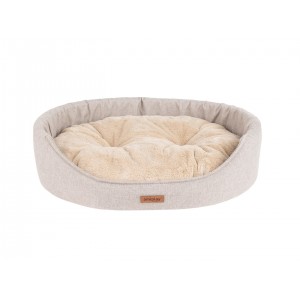 AMIPLAY Legowisko owalne Como L 58 x 50 x 15cm - Beżowe