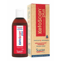 SCANVET KetoScan Plus - Specjalistyczny szampon z ketokonazolem i chlorheksydyną 100ml