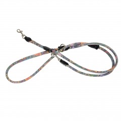 BARRY KING Smycz dla psa wzór La Fleur regulowana okrągła