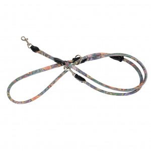 BARRY KING Smycz dla psa wzór La Fleur regulowana okrągła