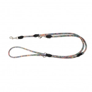 BARRY KING Smycz dla psa wzór La Fleur regulowana okrągła