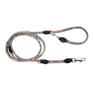 BARRY KING Smycz dla psa wzór La Fleur regulowana okrągła