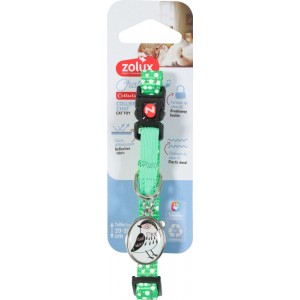 ZOLUX Obroża dla kota z zawieszką w kształcie ptaka Chatouille zielona