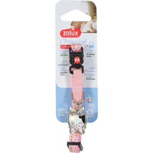 ZOLUX Obroża dla kota z zawieszką w kształcie kota Chatouille różowa