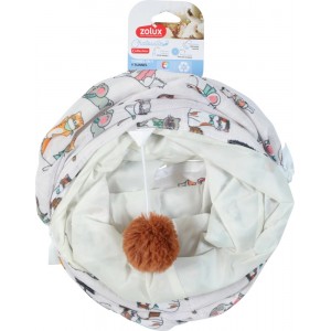 ZOLUX Zabawka dla kota tunel Y wzór koty i myszy Chatouille 40x29x7cm