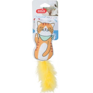 ZOLUX Zabawka dla kota z piórkami i kocimiętką kot bandana Chatouille 13cm