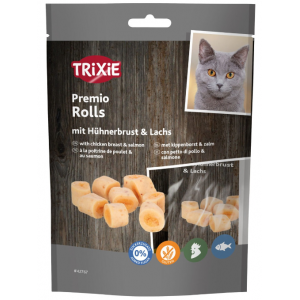 TRIXIE Premio Rolls przysmak dla kota pierś z kurczaka i łosoś 50g