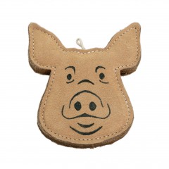 BARRY KING Zabawka dla psa świnia skórzana