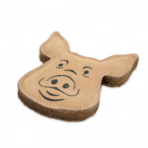 BARRY KING Zabawka dla psa świnia skórzana