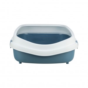 TRIXIE Kuweta Primo XXL z ramką - 56 × 25 × 71 cm - niebieski/biały