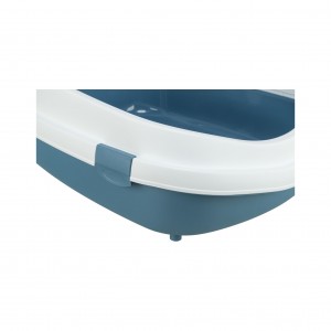 TRIXIE Kuweta Primo XXL z ramką - 56 × 25 × 71 cm - niebieski/biały