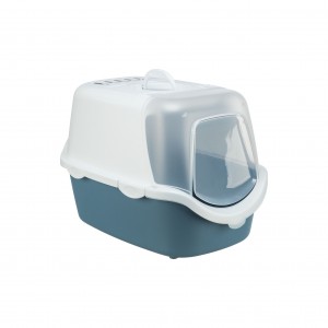 TRIXIE Kuweta kryta Vico Open Top - niebiesko-szara/biała