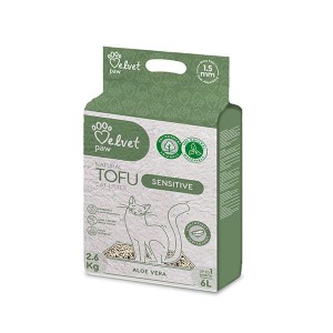 VELVET PAW Tofu żwirek ekologiczny z esencją aloesową 6l