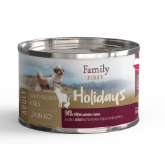 FAMILY FIRST HOLIDAYS Puszka dla psa Jagnięcina/gęś/jabłko 200g