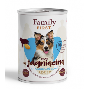 FAMILY FIRST Puszka dla psa Bogata w jagnięcinę z ziemniakami 400g