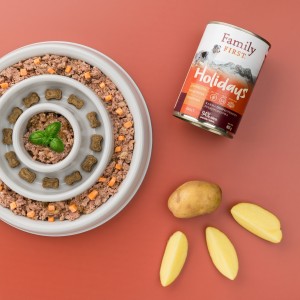 FAMILY FIRST Puszka dla psa Jagnięcina/wołowina/ziemniaki 400g