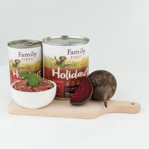 FAMILY FIRST Puszka dla psa Wołowina/burak 400g