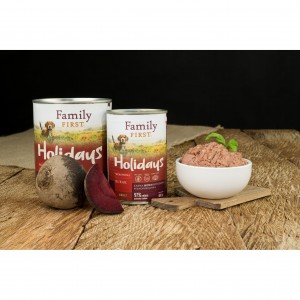 FAMILY FIRST Puszka dla psa Wołowina/burak 400g