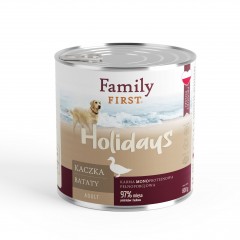 FAMILY FIRST Puszka dla psa Kaczka/bataty 800g