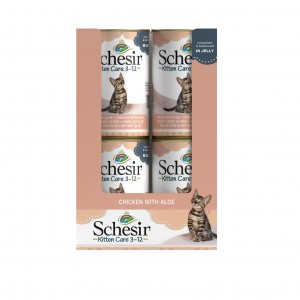 SCHESIR Kitten Care mokra karma dla kociąt kurczak z aloesem 140g