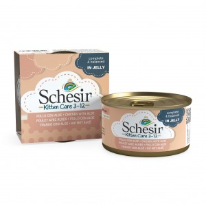 SCHESIR Kitten Care mokra karma dla kociąt kurczak z aloesem 85g