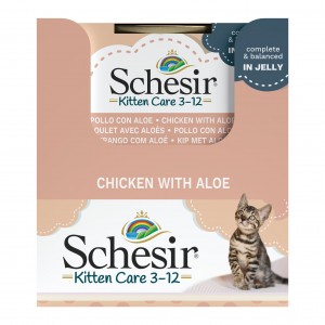 SCHESIR Kitten Care mokra karma dla kociąt kurczak z aloesem 85g