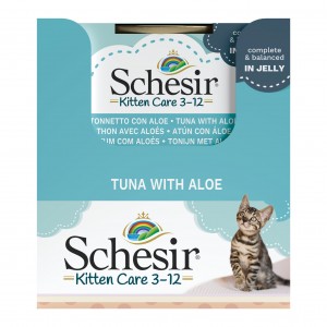 SCHESIR Kitten Care mokra karma dla kociąt tuńczyk z aloesem 85g