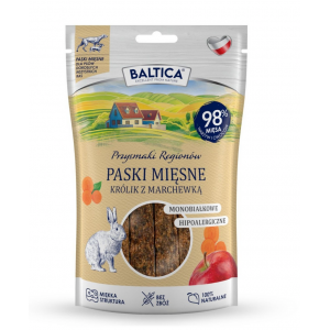 BALTICA PRZYSMAKI REGIONÓW mięsne paski królik z marchewką 90g