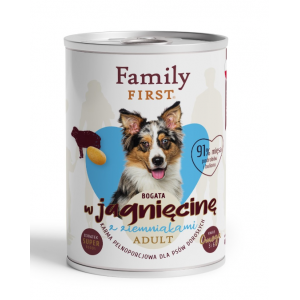 Family First Dog Jagnięcina z ziemniakami 400g (puszka)