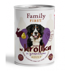 FAMILY FIRST Dog Królik z gruszkami 400g (puszka)