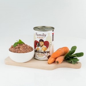 Family First Dog Wołowina z marchewką 400g (puszka)