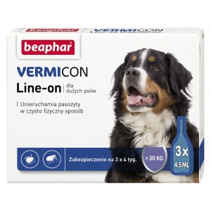 BEAPHAR Vermicon Line-On Dog - 3 pipety kropli przeciwpchłowych