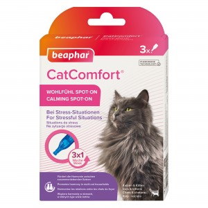 BEAPHAR Catcomfort Calming Spot-On krople z fermonami dla kota 3x 0,55 ml