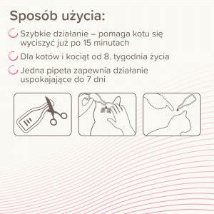 BEAPHAR Catcomfort Calming Spot-On krople z fermonami dla kota 3x 0,55 ml