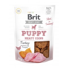 BRIT JERKY Puppy Turkey Meaty Coins 80g