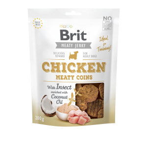 BRIT JERKY Chicken with Insect Meaty Coins