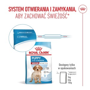 ROYAL CANIN Medium Puppy karma sucha dla szczeniąt ras średnich, od 2 do 12 miesiąca