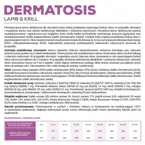 VETEXPERT 4T Vet. Diet Dog Dermatosis Lamb and Krill 12kg