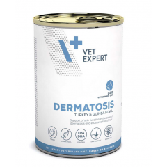 VETEXPERT 4T Vet. Diet Dog Dermatosis Turkey and Guinea Fowl 400g