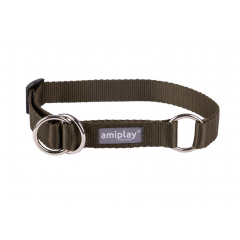 AMIPLAY Obroża półzaciskowa Popular - oliwkowa