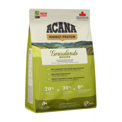 ACANA HIGHEST PROTEIN Grasslands Dog 11,4kg PROMO Uszkodzenie