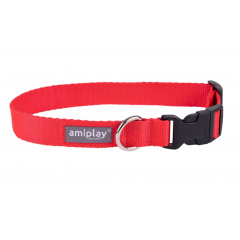 AMIPLAY Obroża regulowana Popular - czerwona