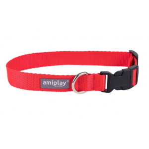 AMIPLAY Obroża regulowana Popular - czerwona